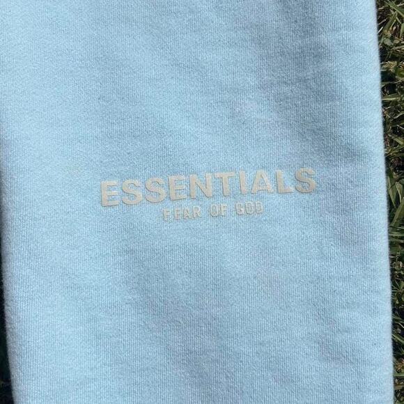 Essentials Fear of God Baby Blue Sweats - Picture 4 of 6